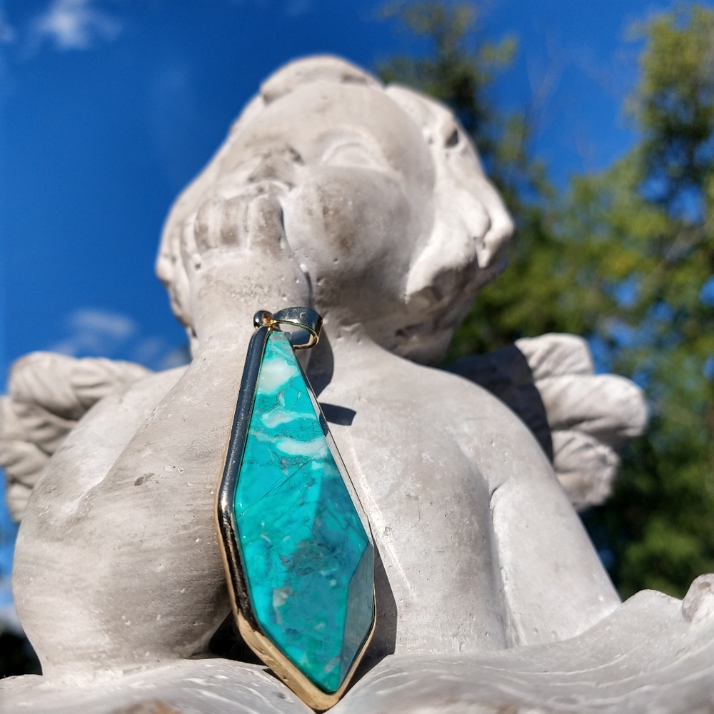 Turquoise Howlite Pendant